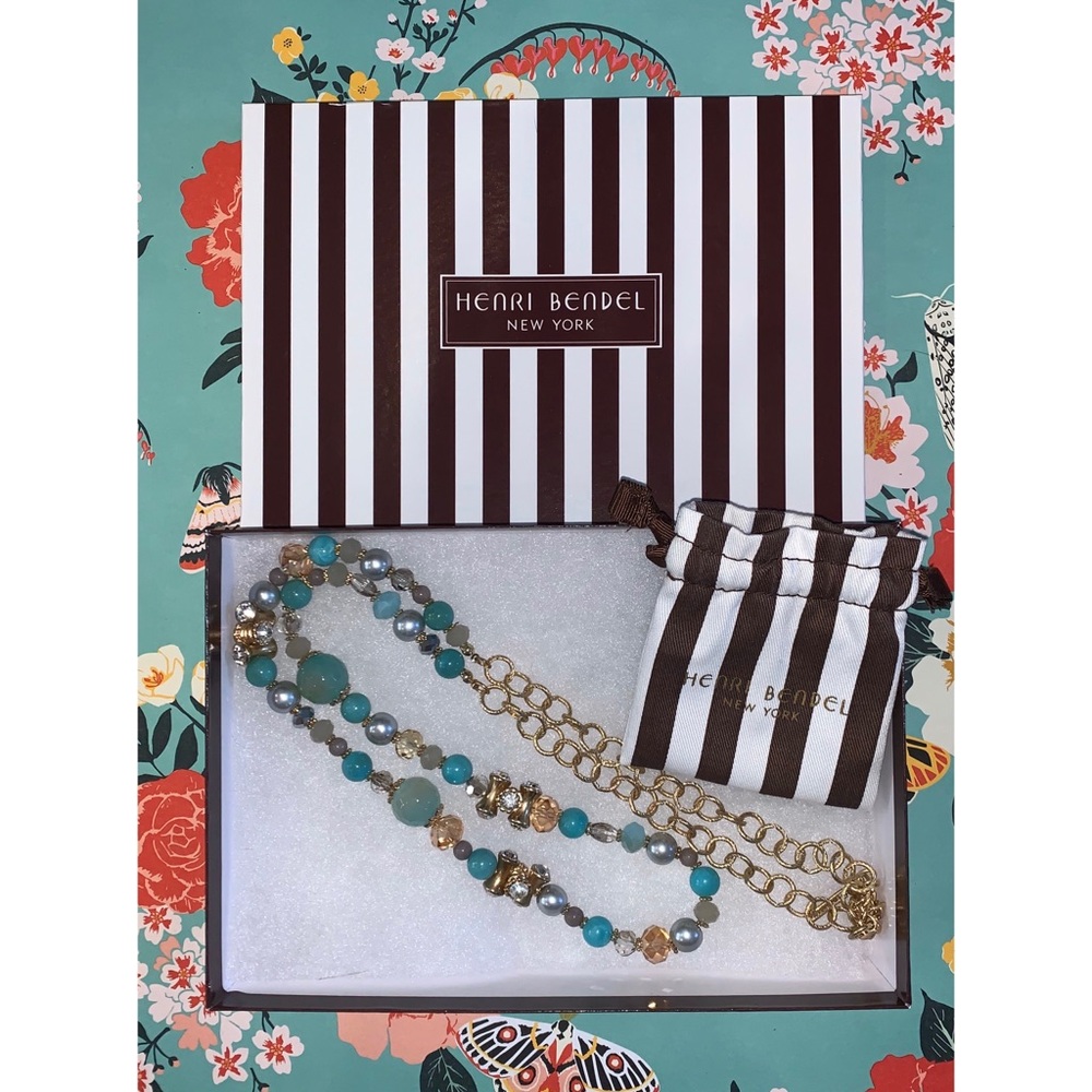 🔥HENRI BENDEL - Blue Beads Long Necklace 🔥